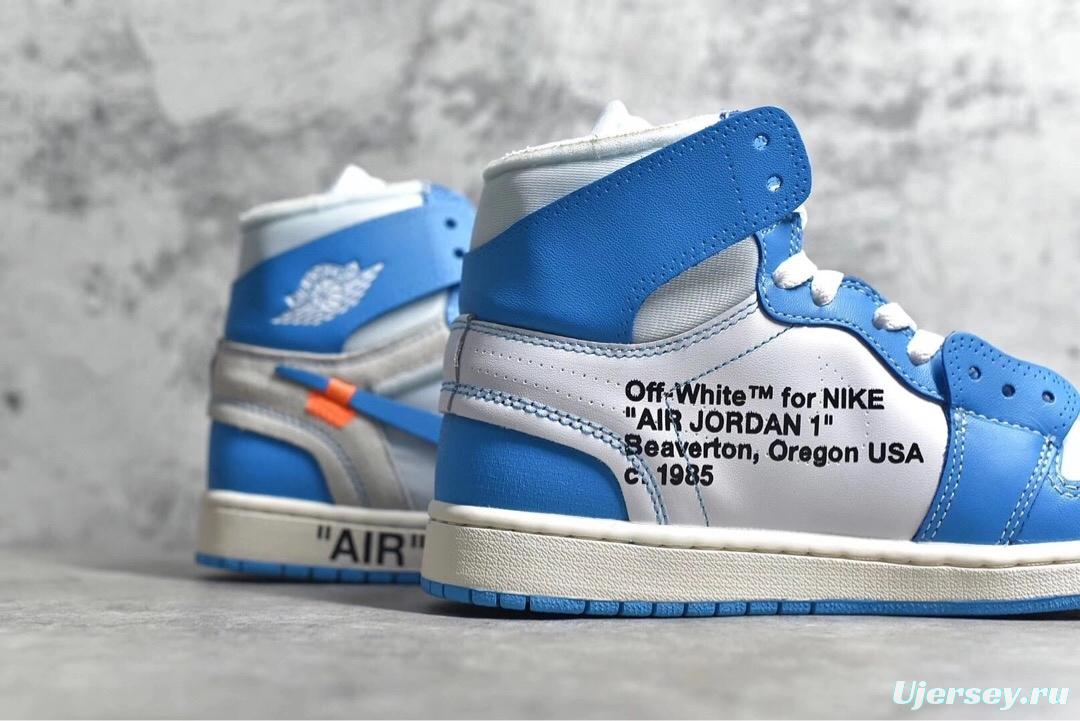 Air Jordan 1Retro High Off-White University Blue UNC