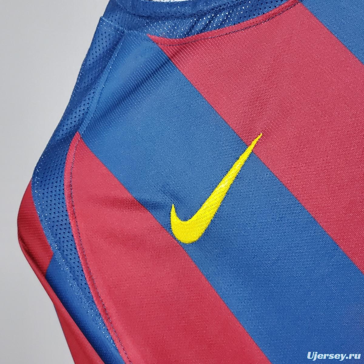 Retro Barcelona 2006 UEFA Champions League Home Soccer Jersey