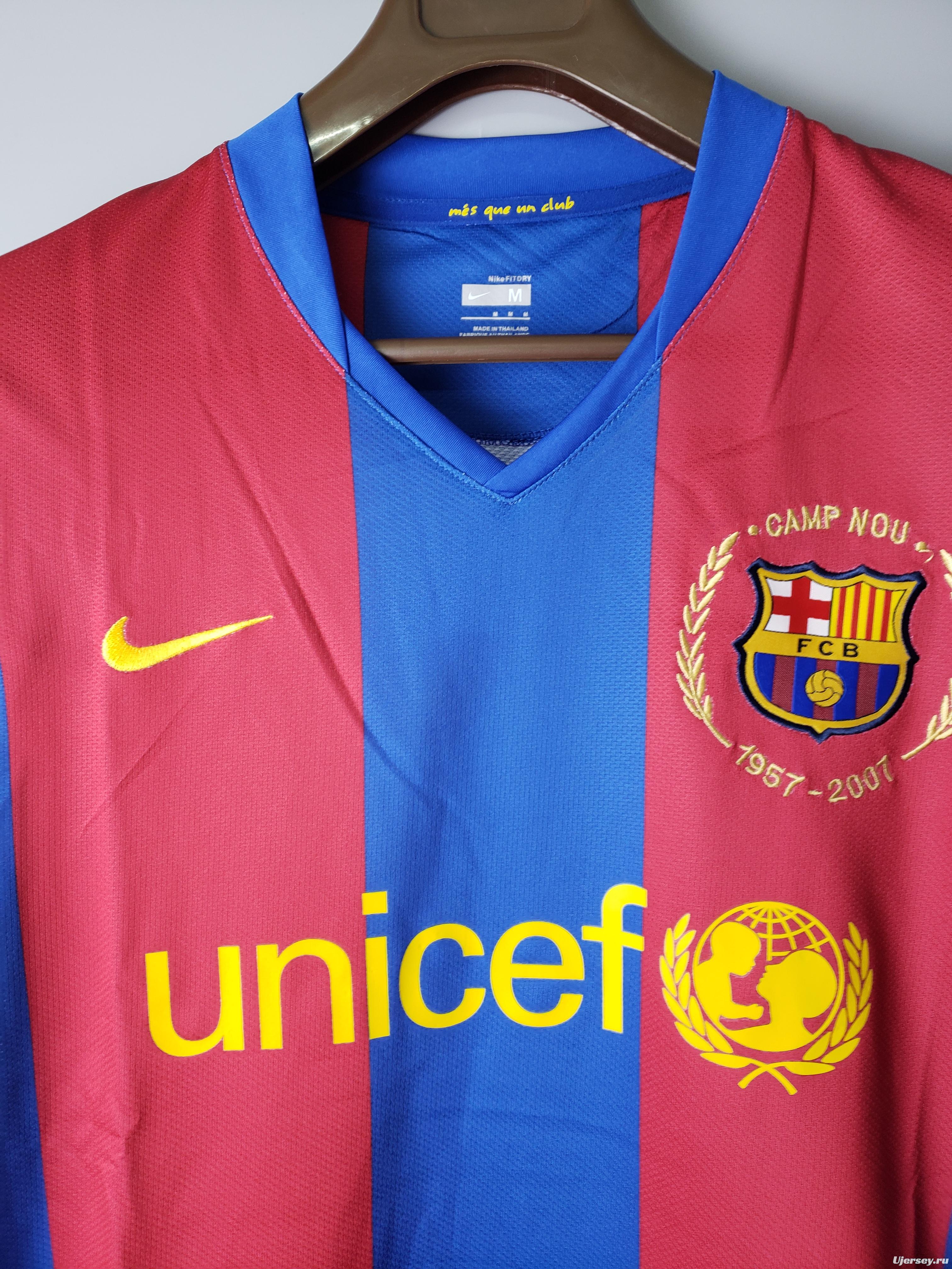 Retro 07/08 Barcelona home Soccer Jersey