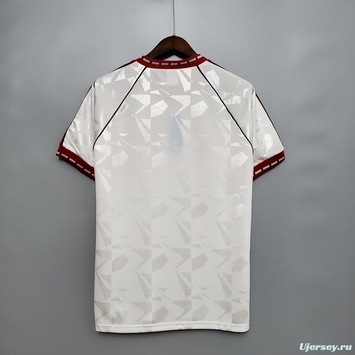 Retro 1991 Manchester United white Soccer Jersey