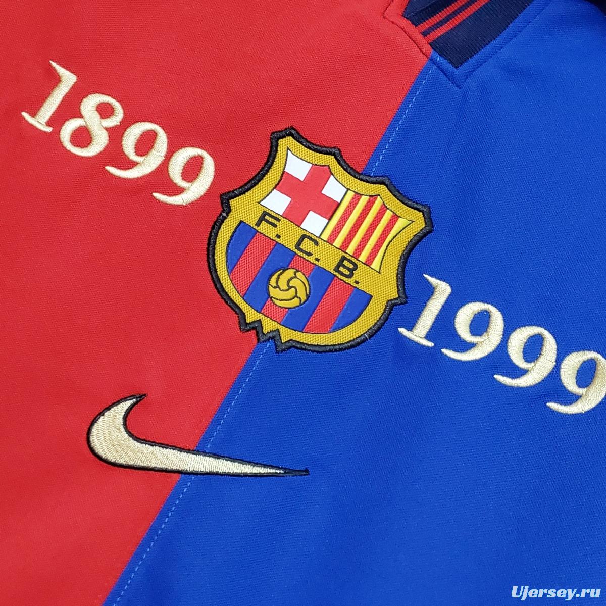 Retro 99/00 Barcelona 100th Anniversary version home Soccer Jersey