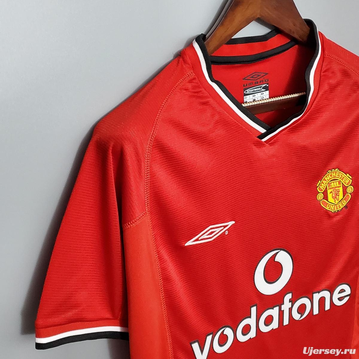 Retro 00/01 Manchester United home Soccer Jersey