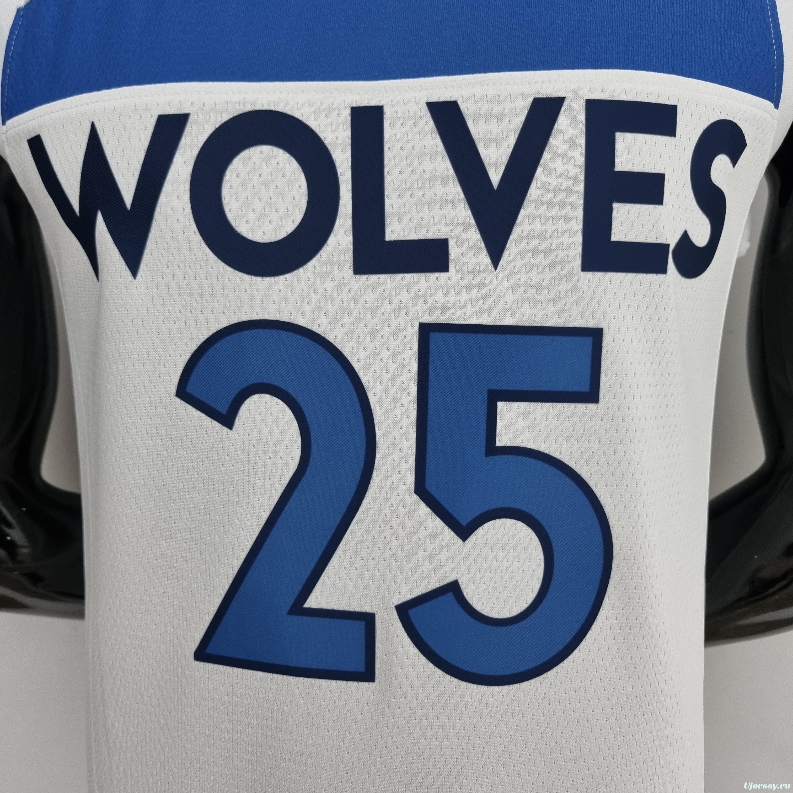 75th Anniversary Minnesota Timberwolves Rose #25 Royal White NBA Jersey