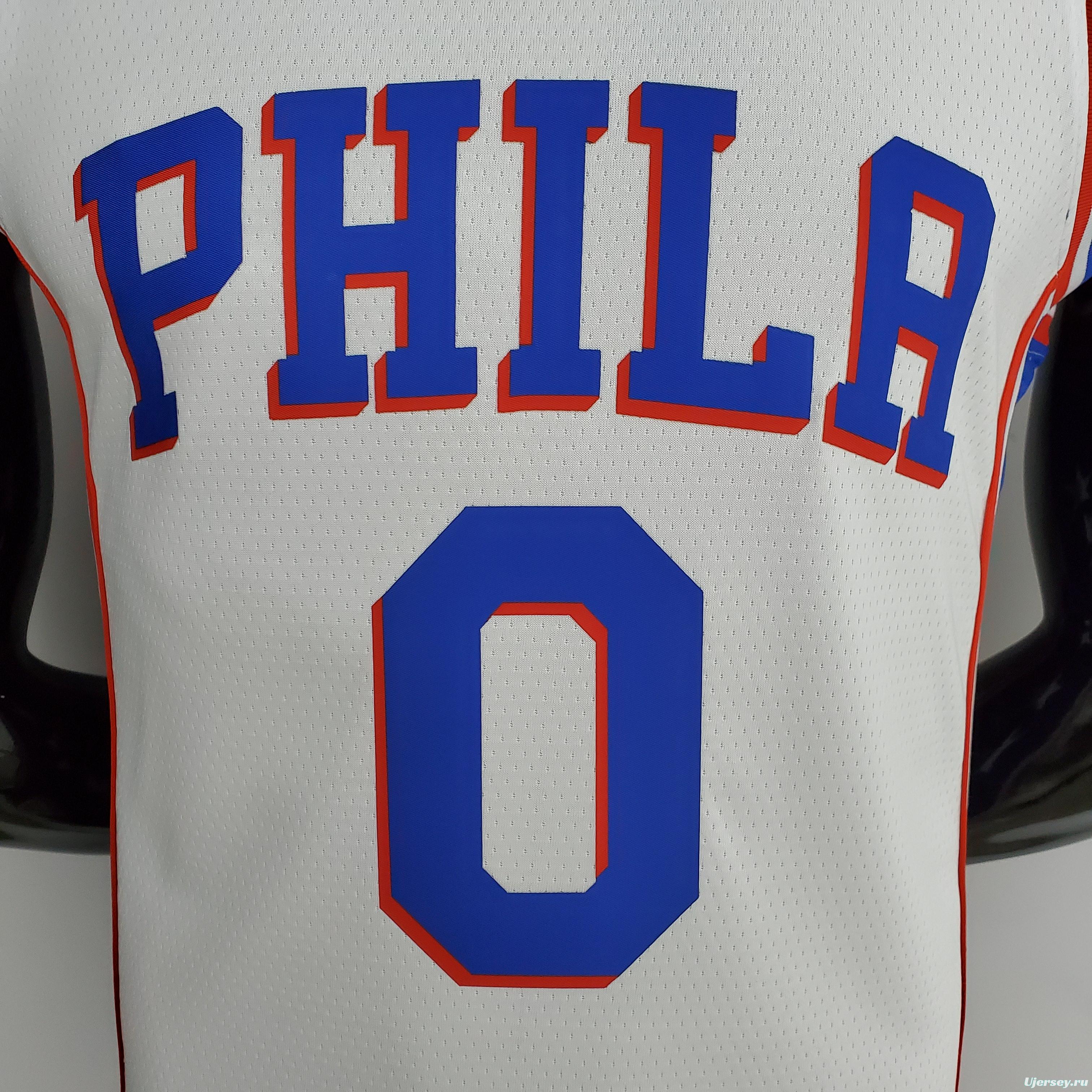 75th Anniversary Philadelphia 76ers MAXEY#0 White NBA Jersey