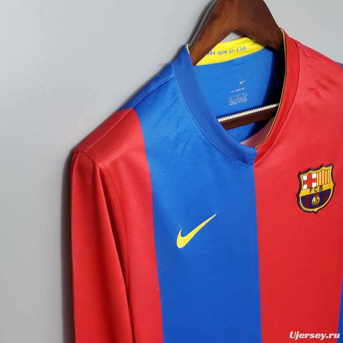 Retro Barcelona 06/07 Long sleeve home Soccer Jersey