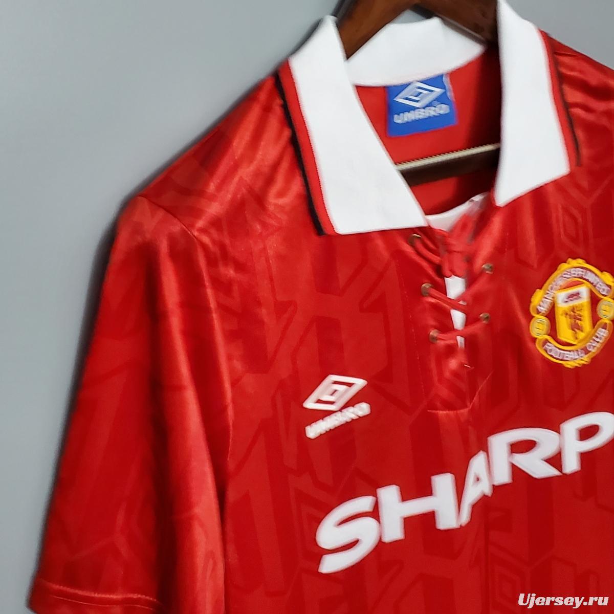 Retro 92/94 Manchester United home Soccer Jersey
