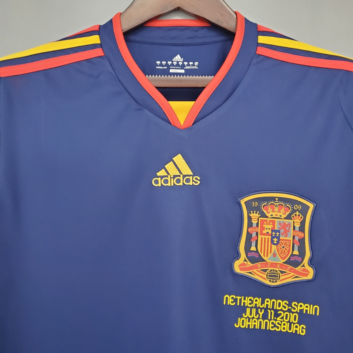 Retro long sleeve Spain 2010 away Soccer Jersey