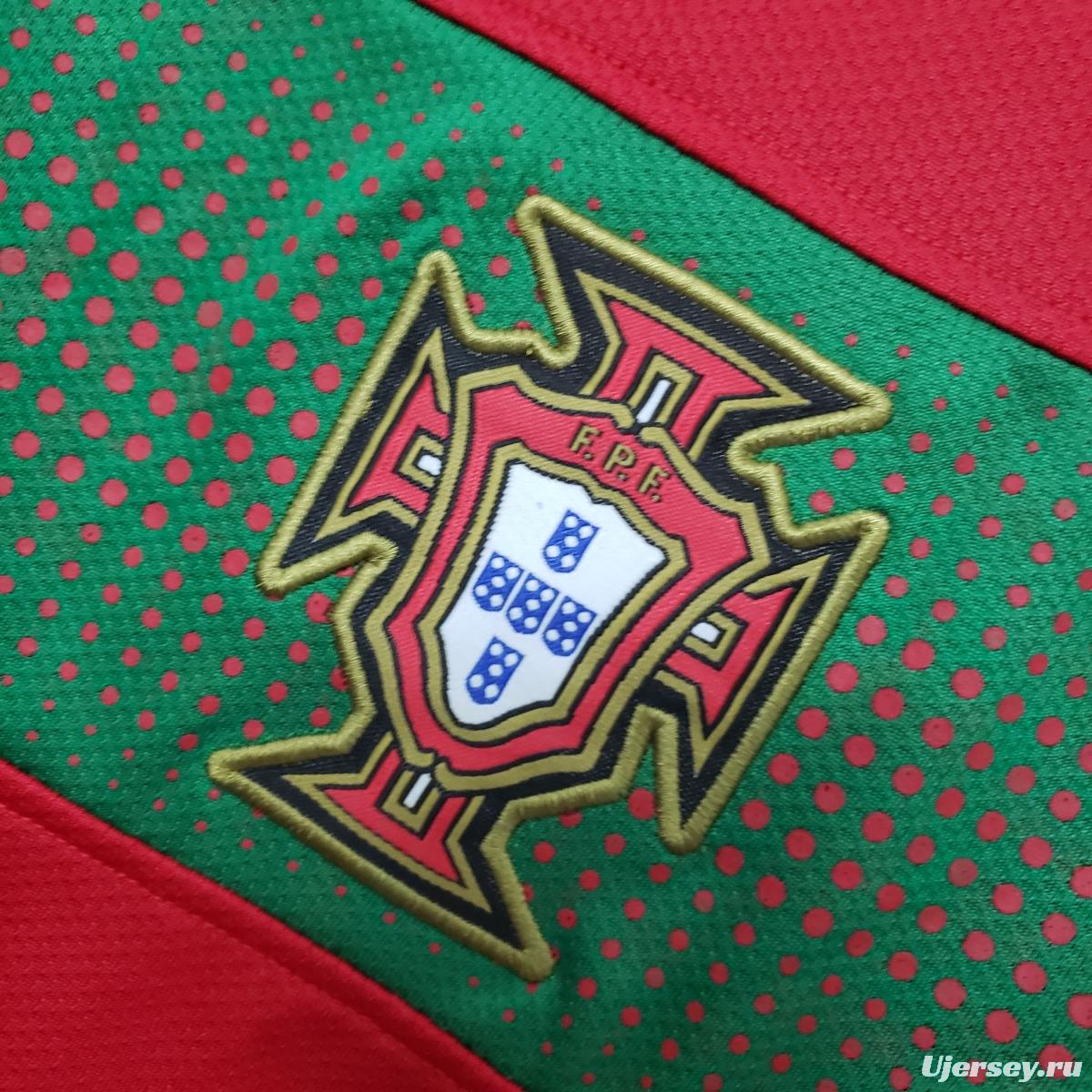 2010 Portugal red Camisa de futebol retro Soccer Jersey