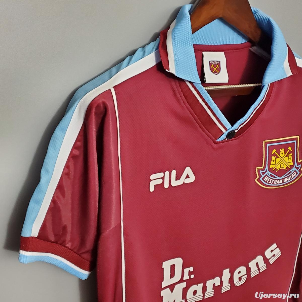 Retro 99/01 West Ham United home Soccer Jersey