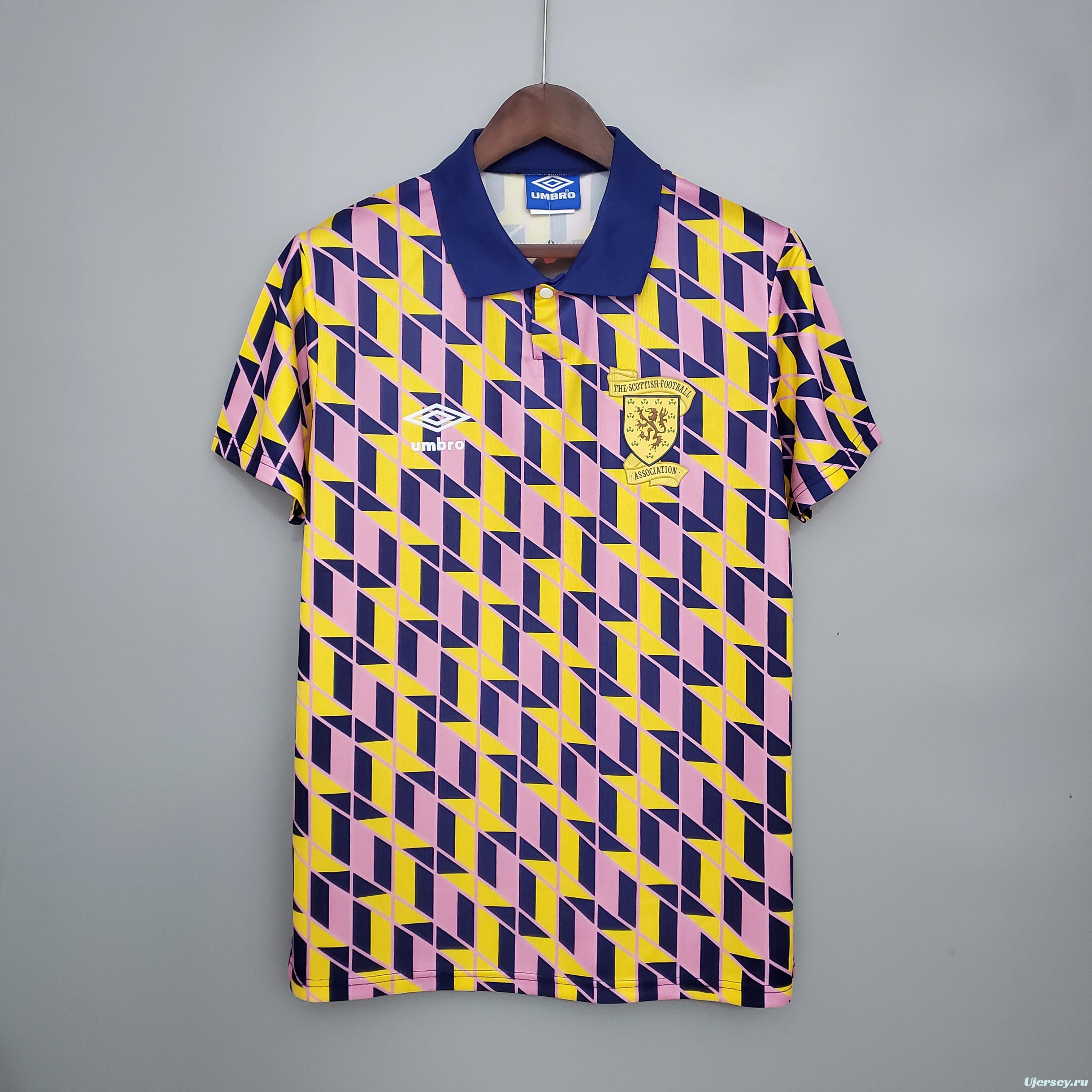 Retro Scotland 1988/89 third away Soccer Jersey