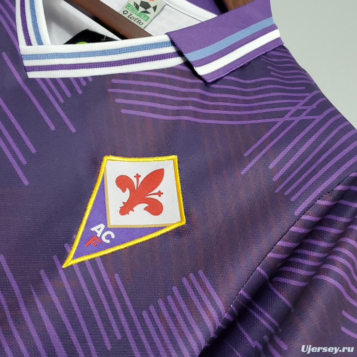 Retro 92/93 Fiorentina home Soccer Jersey