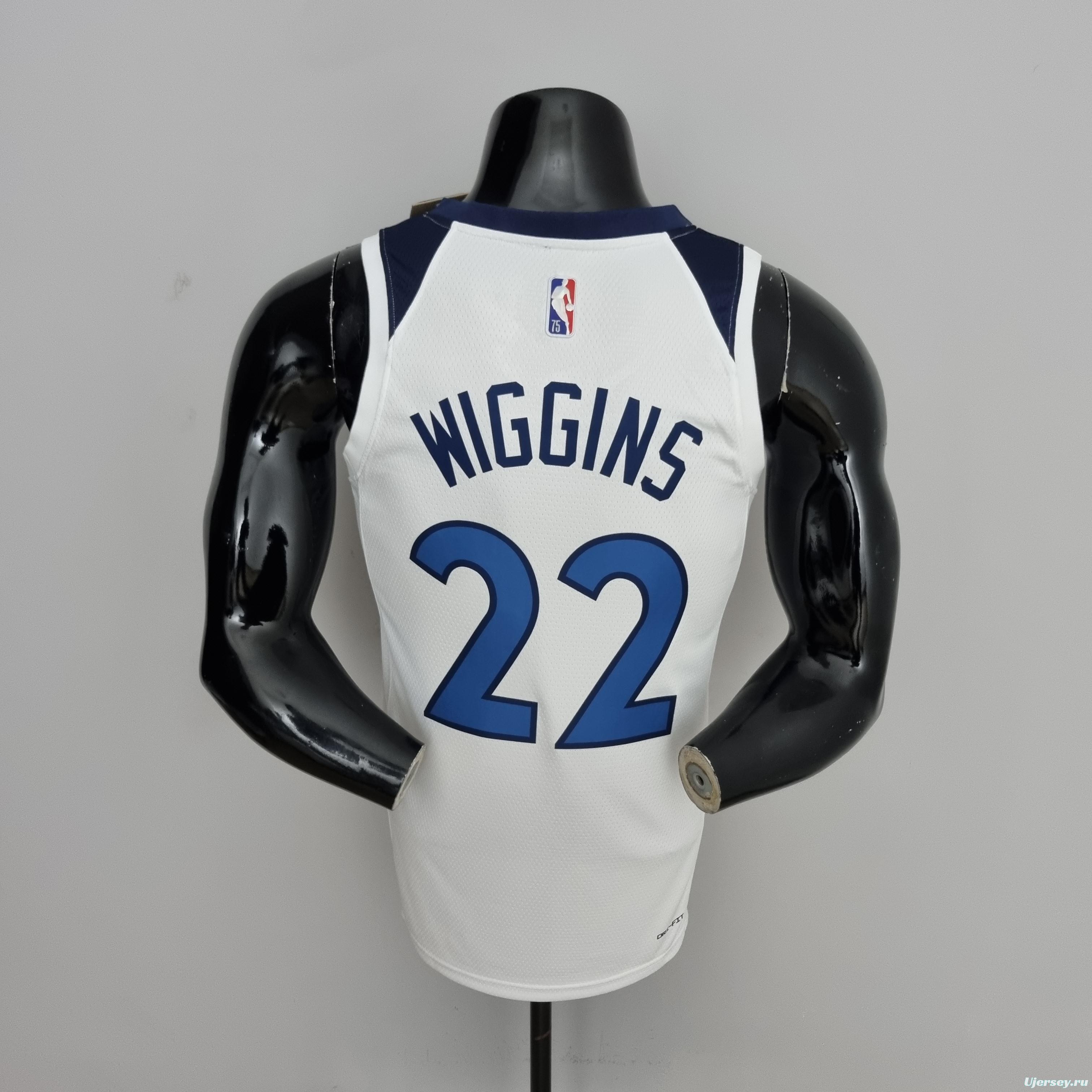 75th Anniversary Minnesota Timberwolves Wiggins #22 Royal White NBA Jersey