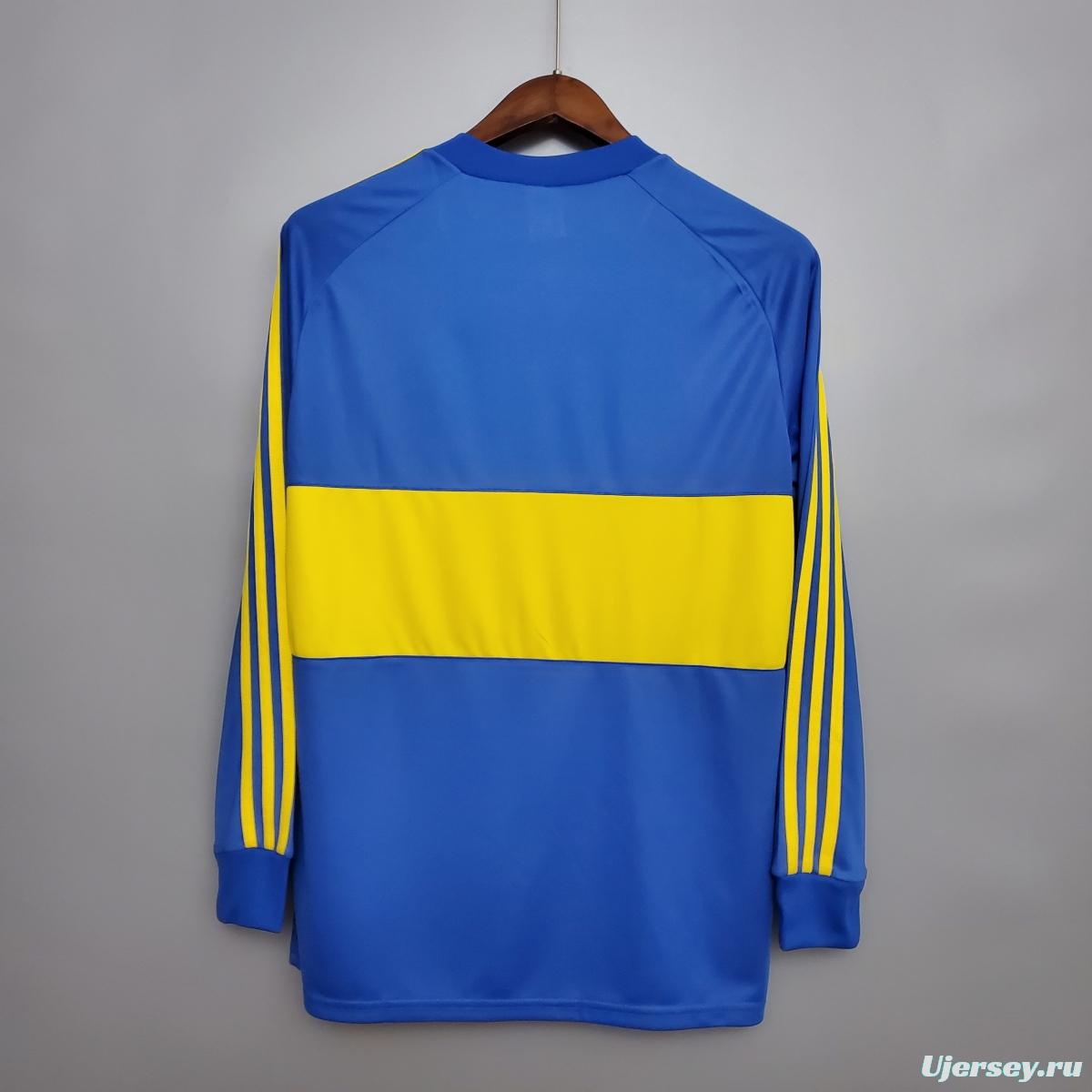 Retro Long sleeve 1981 Boca Juniors home Soccer Jersey