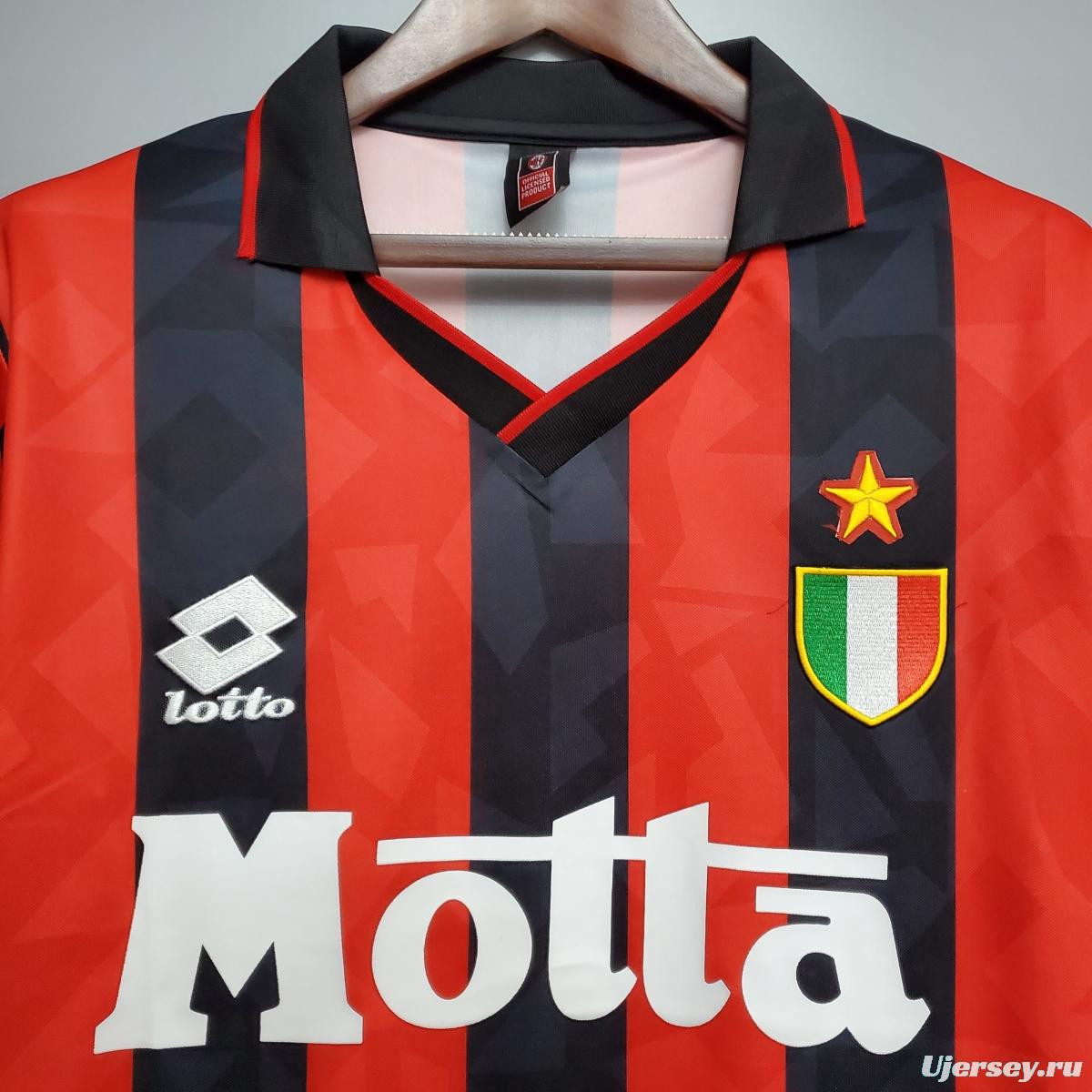 Retro 93/94 AC Milan home Soccer Jersey