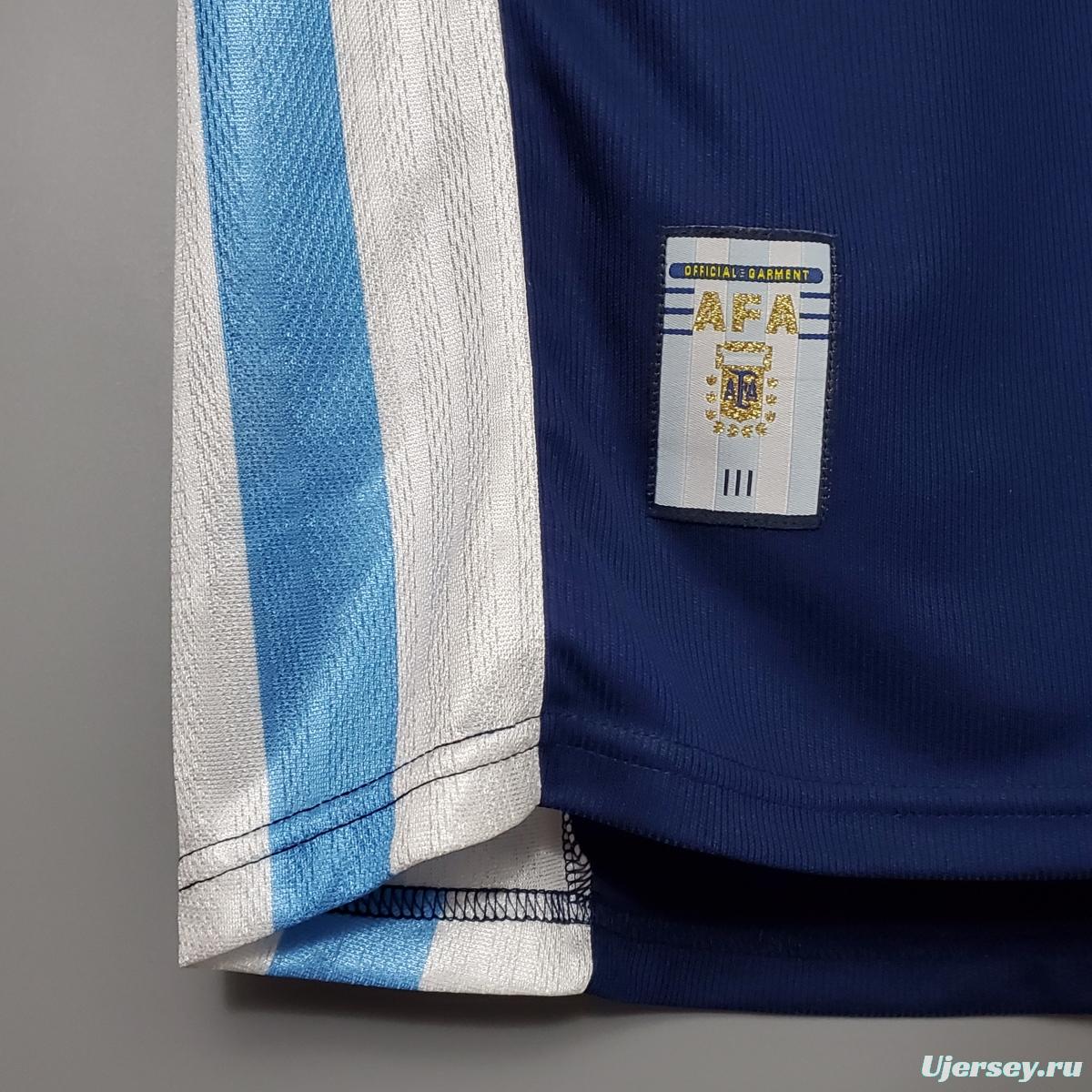 Retro Argentina 1998 away Soccer Jersey