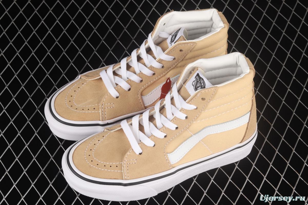 Vans Sk8-Hi milk tea color high-top casual board shoes VN0A32QG4G5