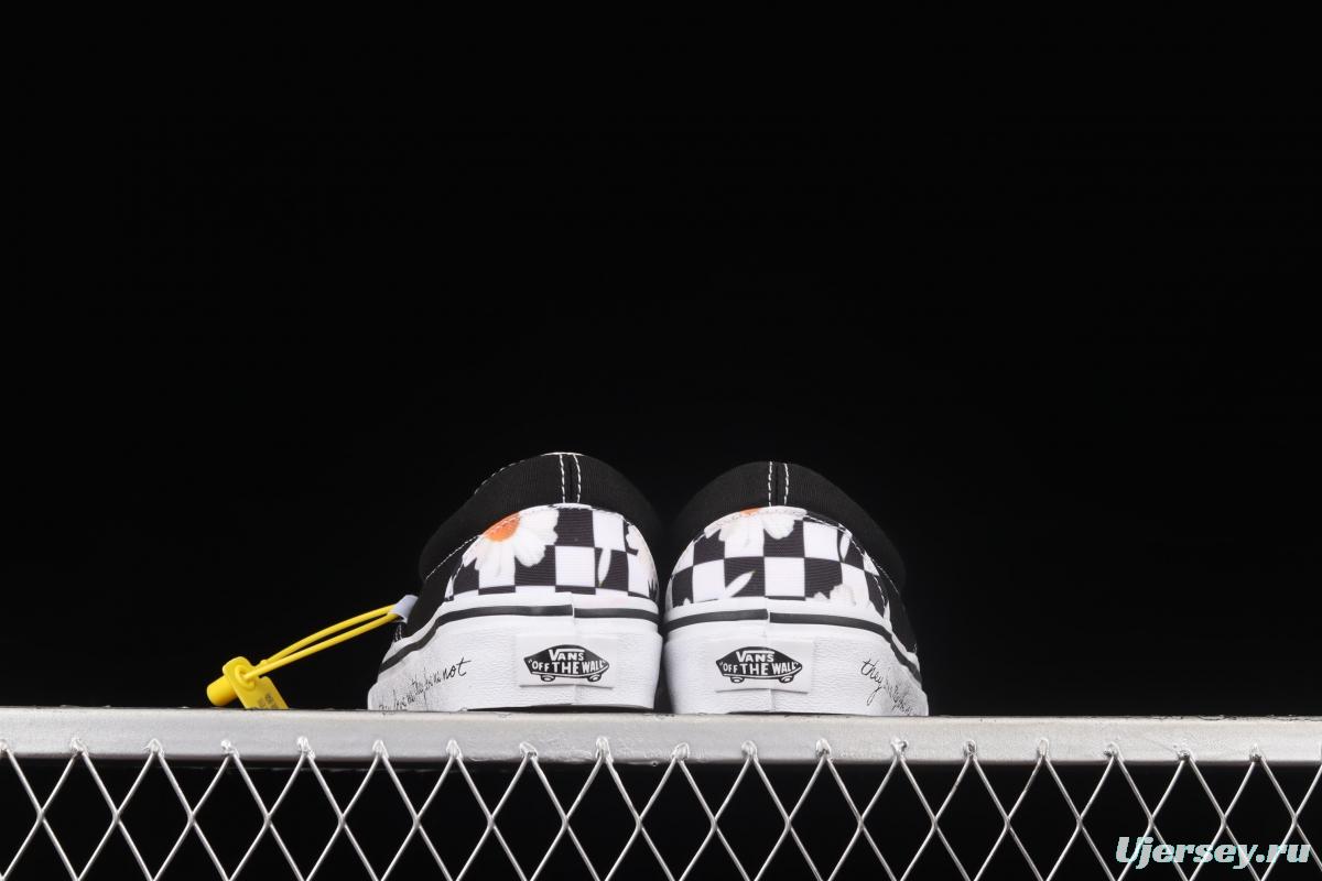 Vans Era black and white checkerboard daisies Loafers Shoes canvas shoes VN0A5JMHB0B