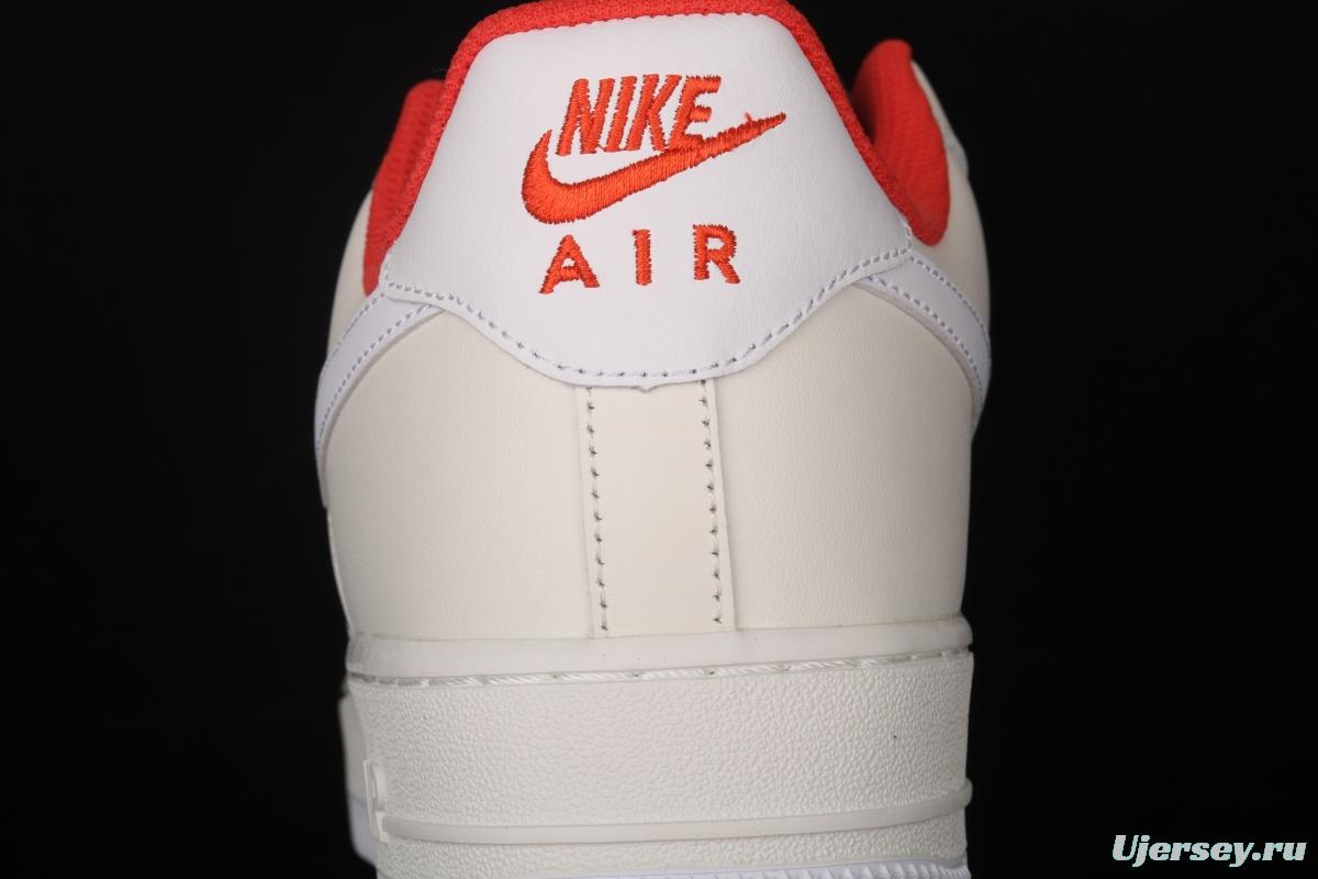 NIKE Air Force 1' 07 Low gray-red pigeon color matching low-top casual board shoes CT3427-900