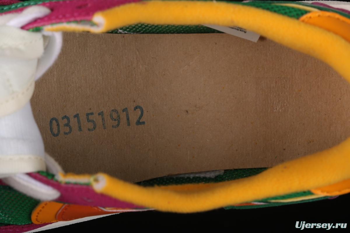 Sacai x NIKE LVD Waffle Daybreak co-signed catwalk style net gauze leather splicing double hook Swoosh running shoes BV0073-301
