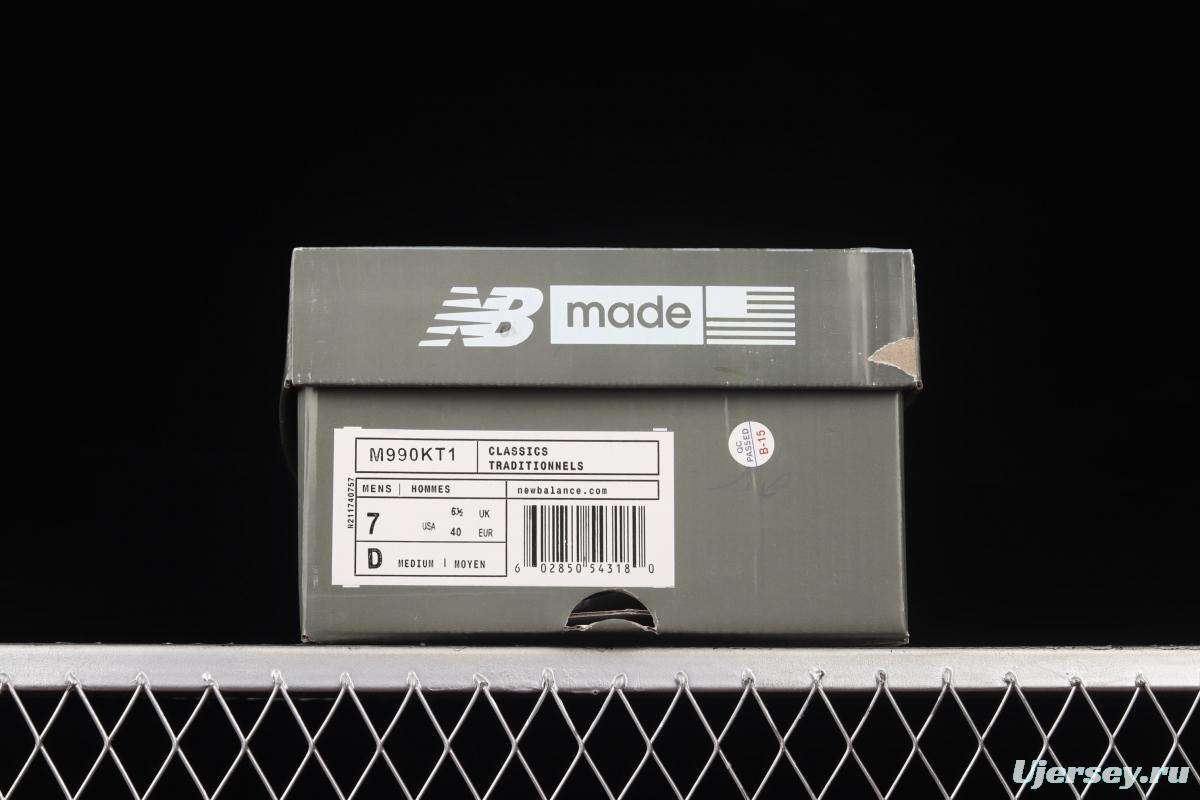 Kxth x New Balance New Bailun 990 Series Joint style retro Leisure running shoes M990KT1