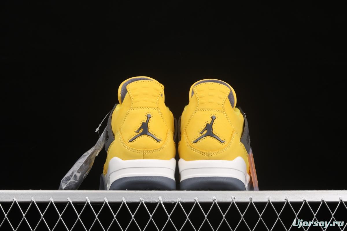 Air Jordan 4 Lightning duplicates white and yellow electric letter CT8527-700