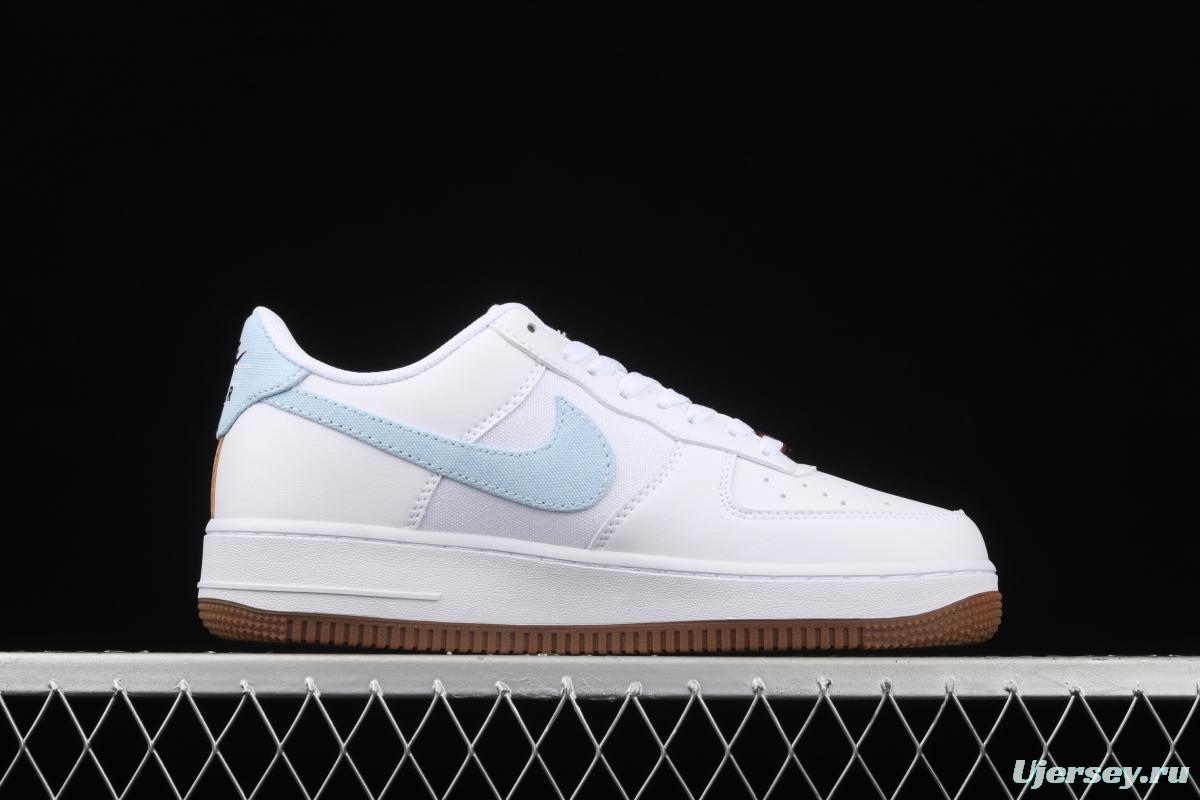 NIKE Air Force 1x07 canvas spliced low-top casual board shoes CZ0338-100