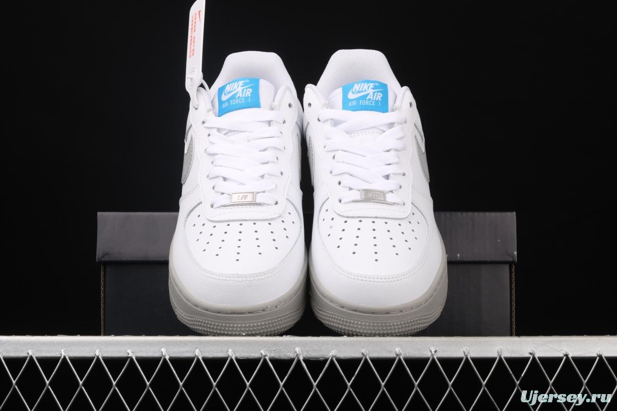 NIKE Air Force 1 Low NBA Flying Man Carter personal PE White Lake Blue 3M reflective low-top casual board shoes CK5433-200