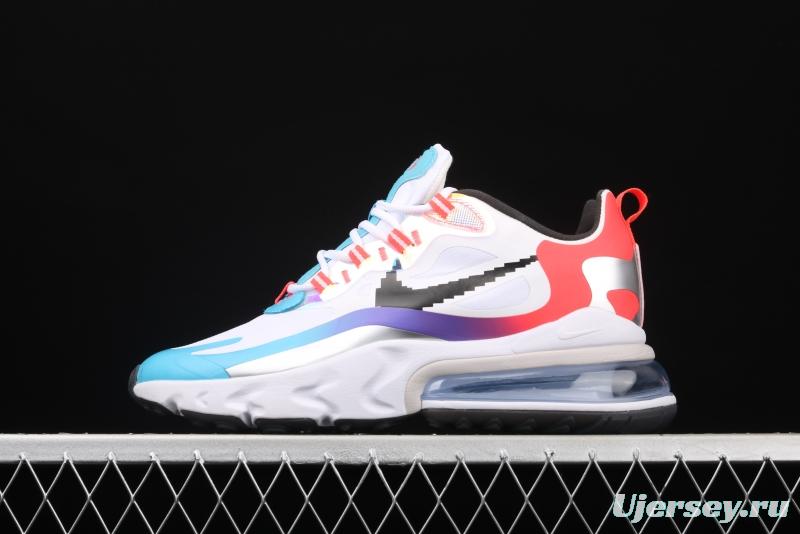 NIKE Air Max 270React new high-frequency mesh function half-palm air cushion running shoes DC0833-101