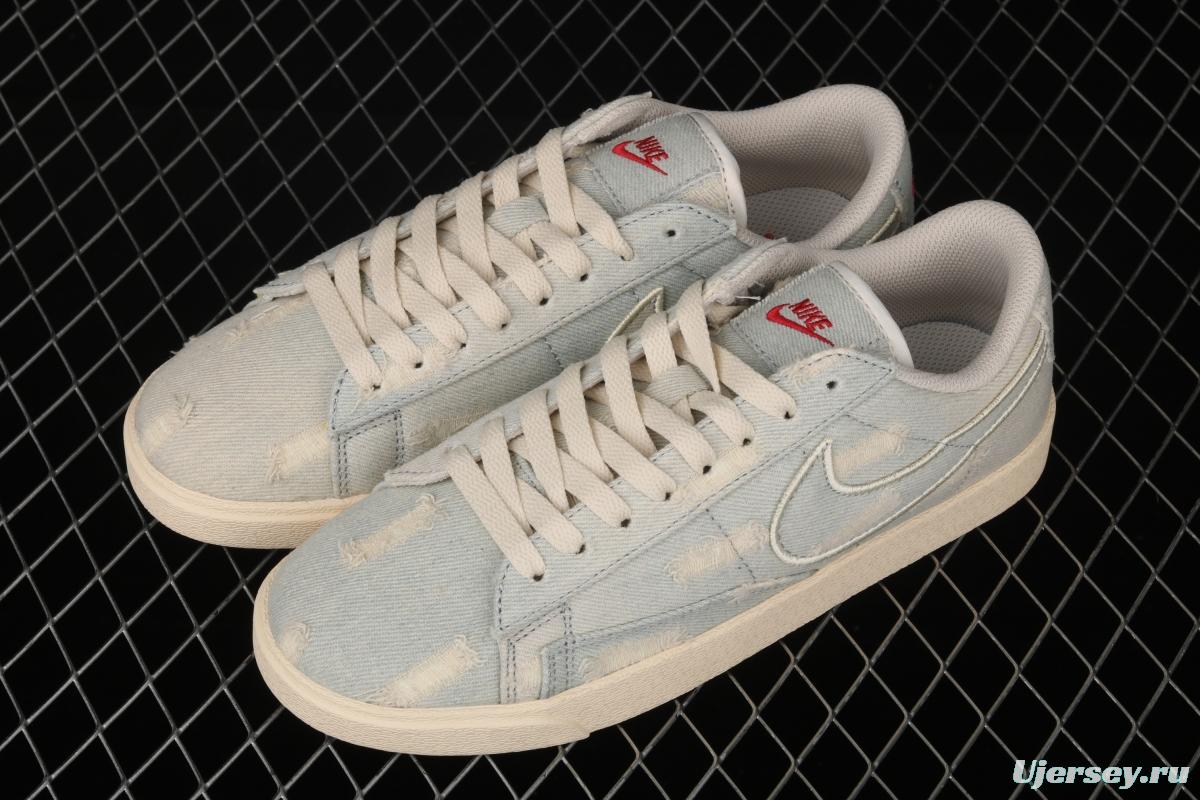 Levi's Strauss x NIKE Blazer Low LX Trail Blazers hole-breaking jeans low-side leisure sports board shoes AV9376-006