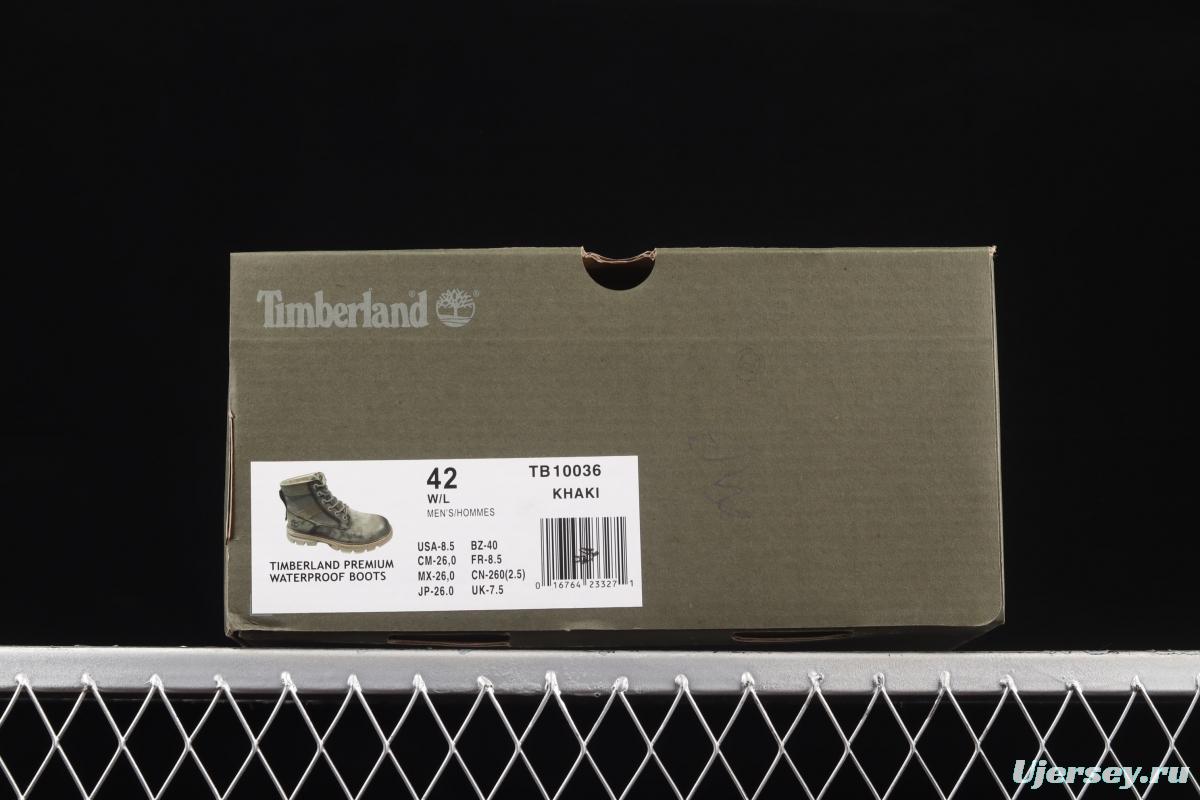 Timberland Timberland medium-top outdoor casual shoes TB10036KHAKI