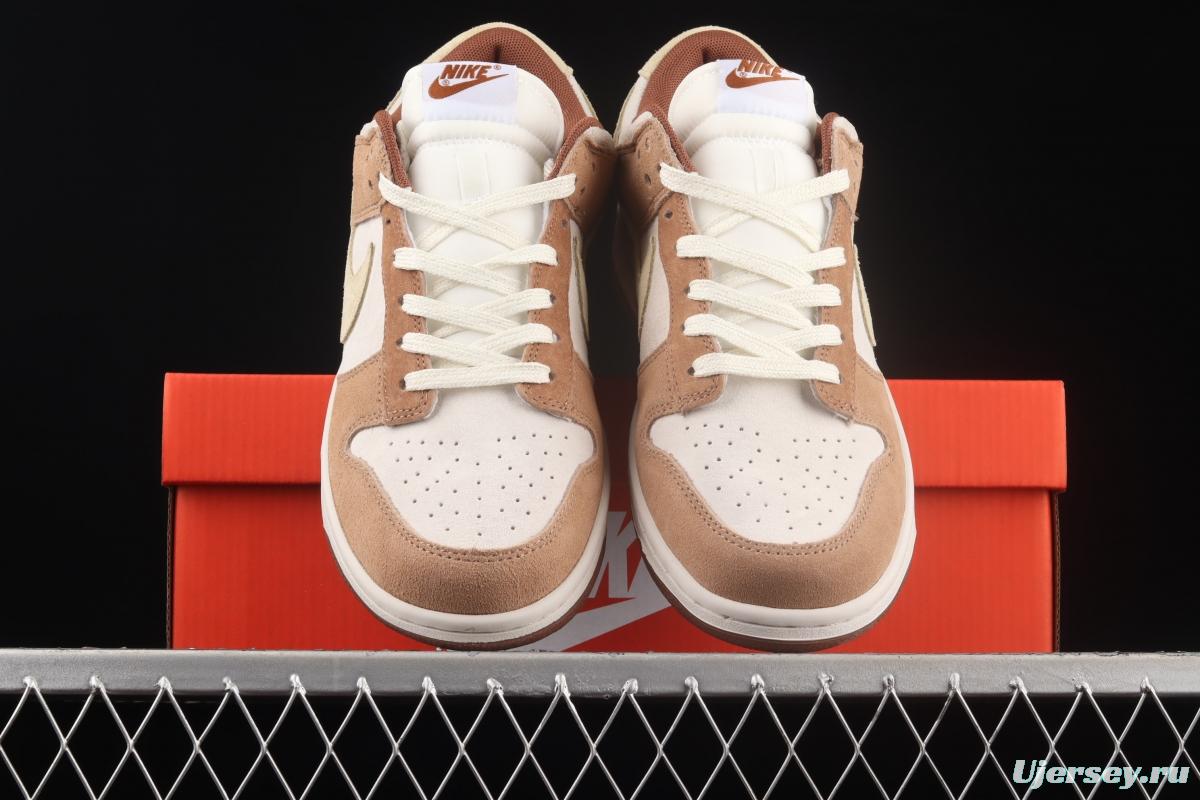 NIKE SB DUNK Low Prm milk brown SB buckle rebound fashion casual board shoes DD1390-100