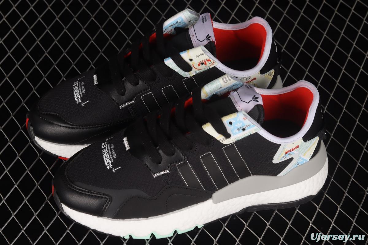 Adidas Nite Jogger Boost GW4228 3M reflective retro running shoes