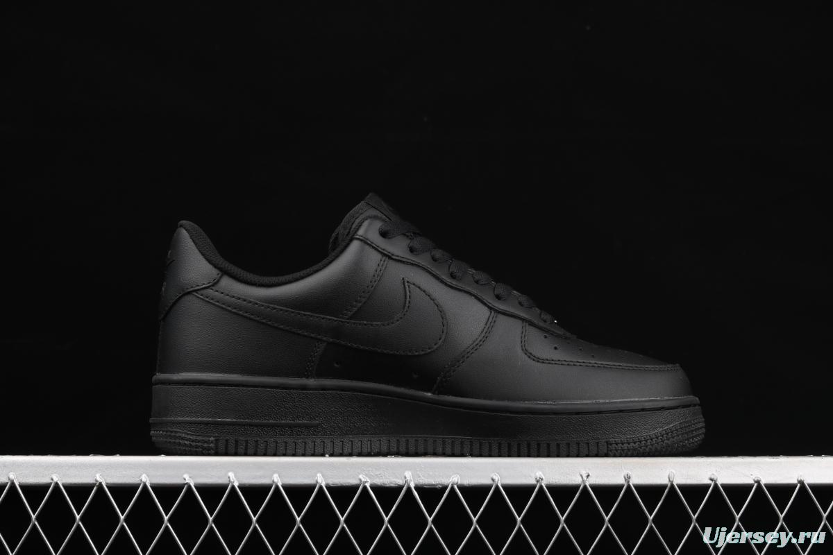 NIKE Air Force 1x07 all-black low-top leisure sports board shoes 315122-001