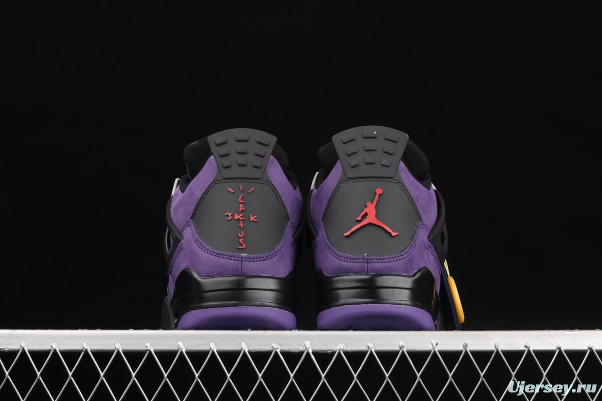 Air Jordan 4 Retro suede black purple 308497-408