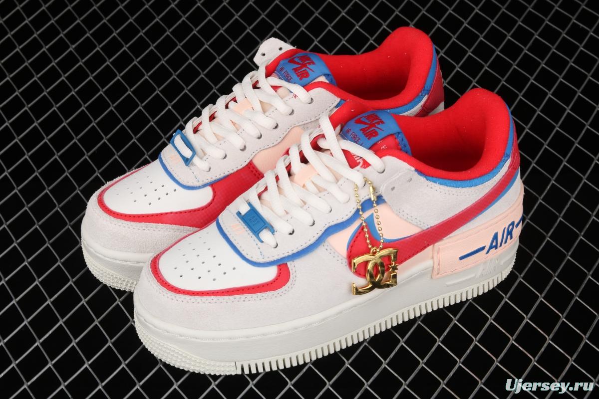 NIKE Air Force 1 ShAdidasow Rtl light weight heightened low-top board shoes CU8591-100
