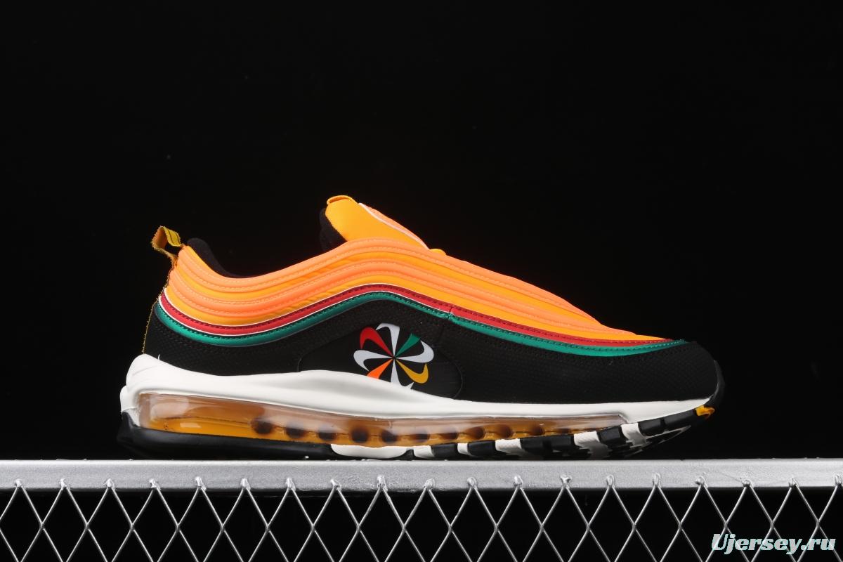 NIKE Air Max 97 new color matching air cushion running shoes CK9399-001