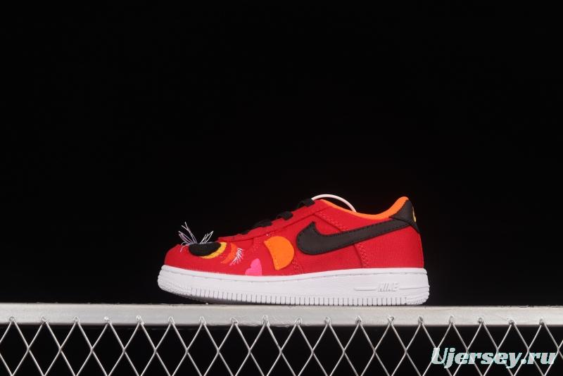 NIKE Air Force 1'07 TD New Year Tiger Canvas Size Kids DQ5072-601