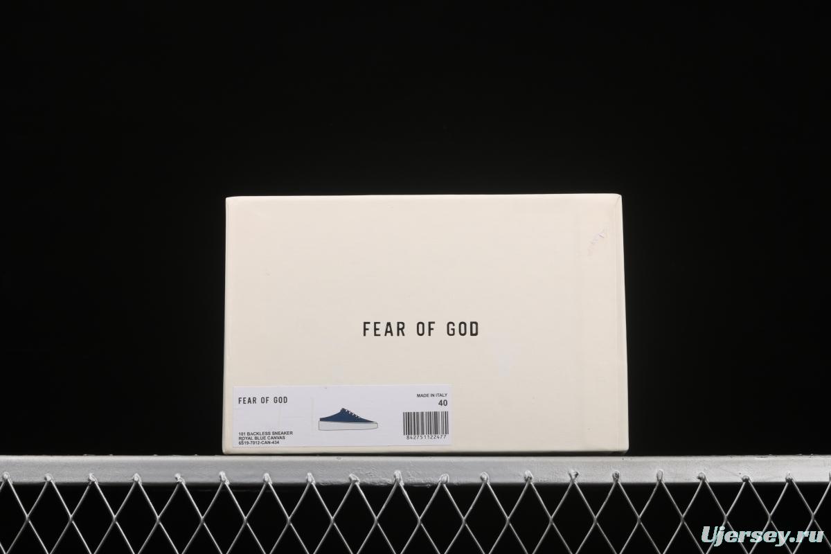 Fear Of God breathable canvas trend leisure semi-dragged blue and white color matching