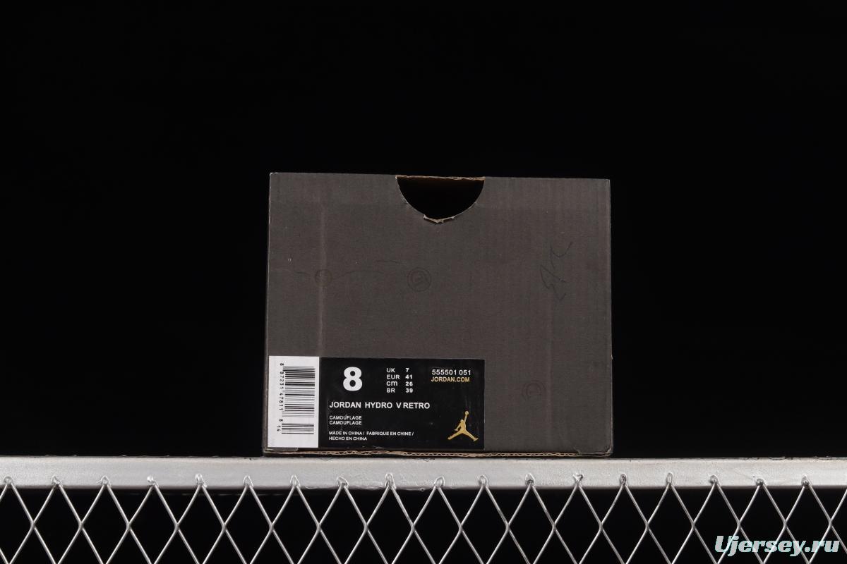 Air Jordan Hydro V Retro Trapeze Velcro Slippers 555501-051