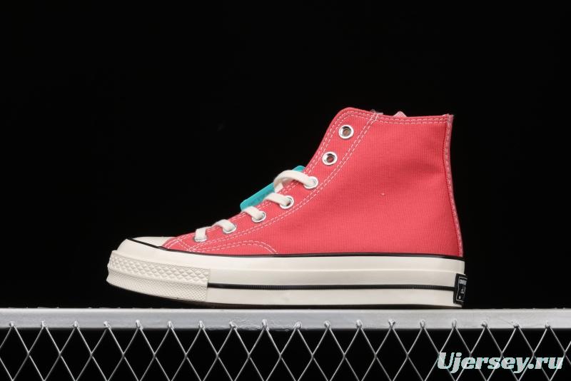 Converse 70s spring new color environmental protection watermelon red high top leisure board shoes 170790C