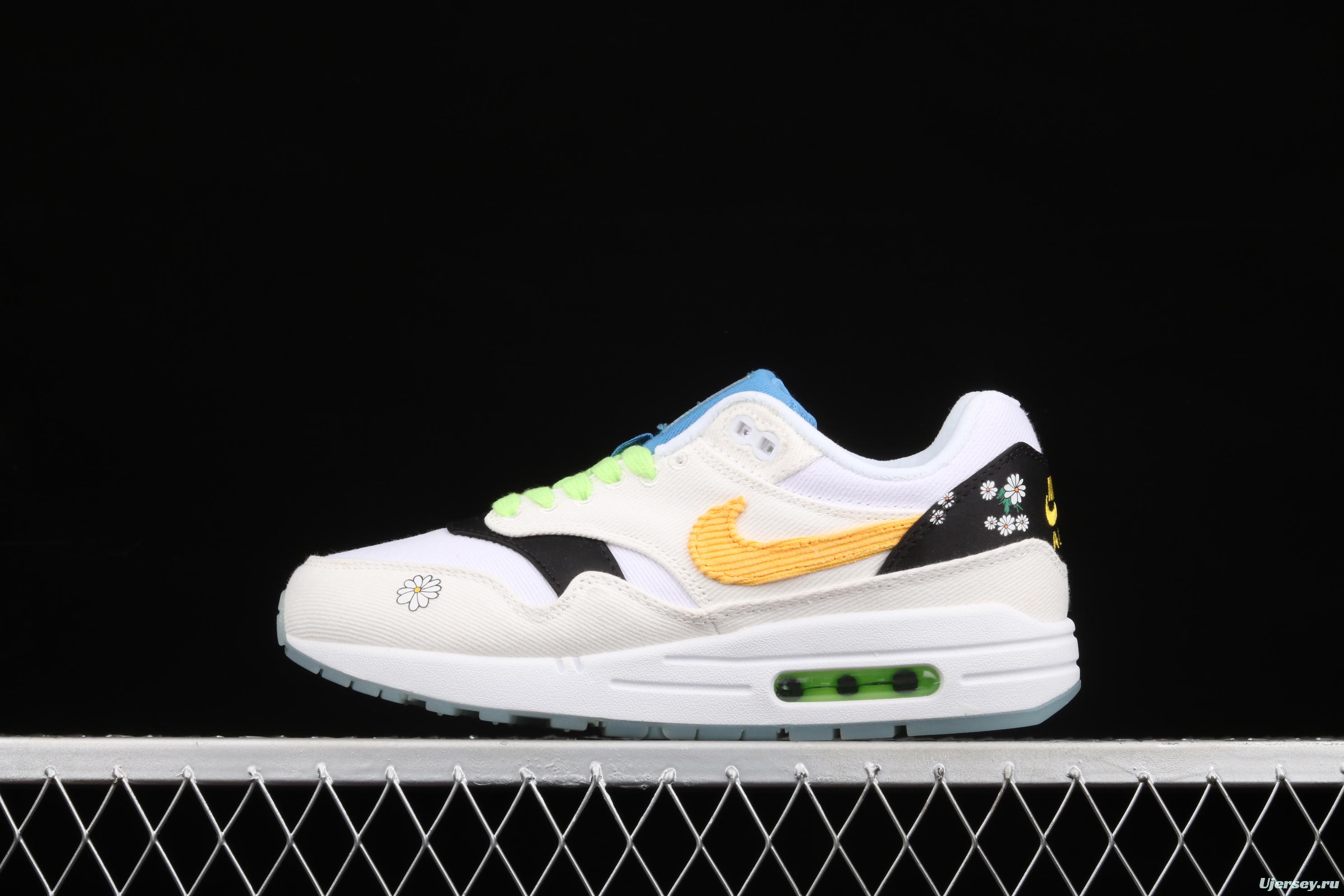 NIKE Air Max 1 Daisy Pack daisy half-palm air cushion retro running shoes CW6031-100