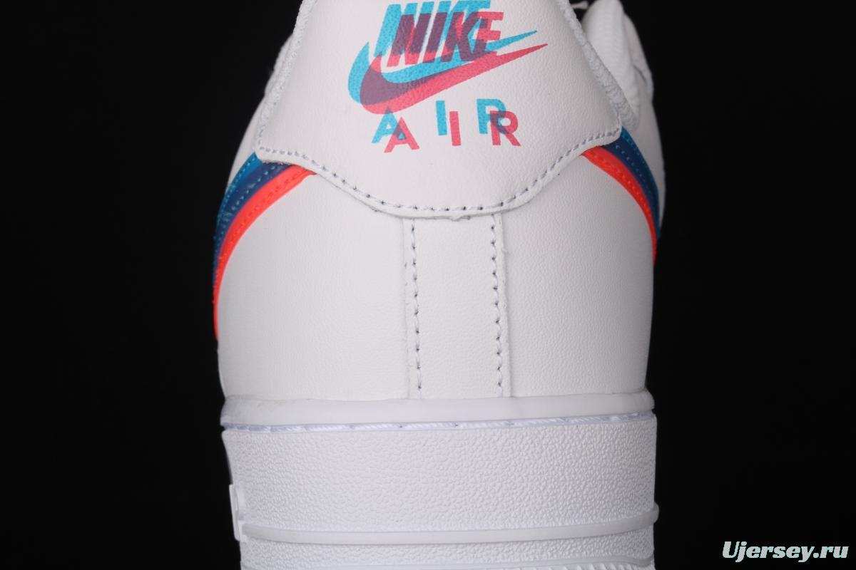 NIKE Air Force 1: 07 Hyun Color Air Force Joint style low-top Leisure Board shoes BV2551-100