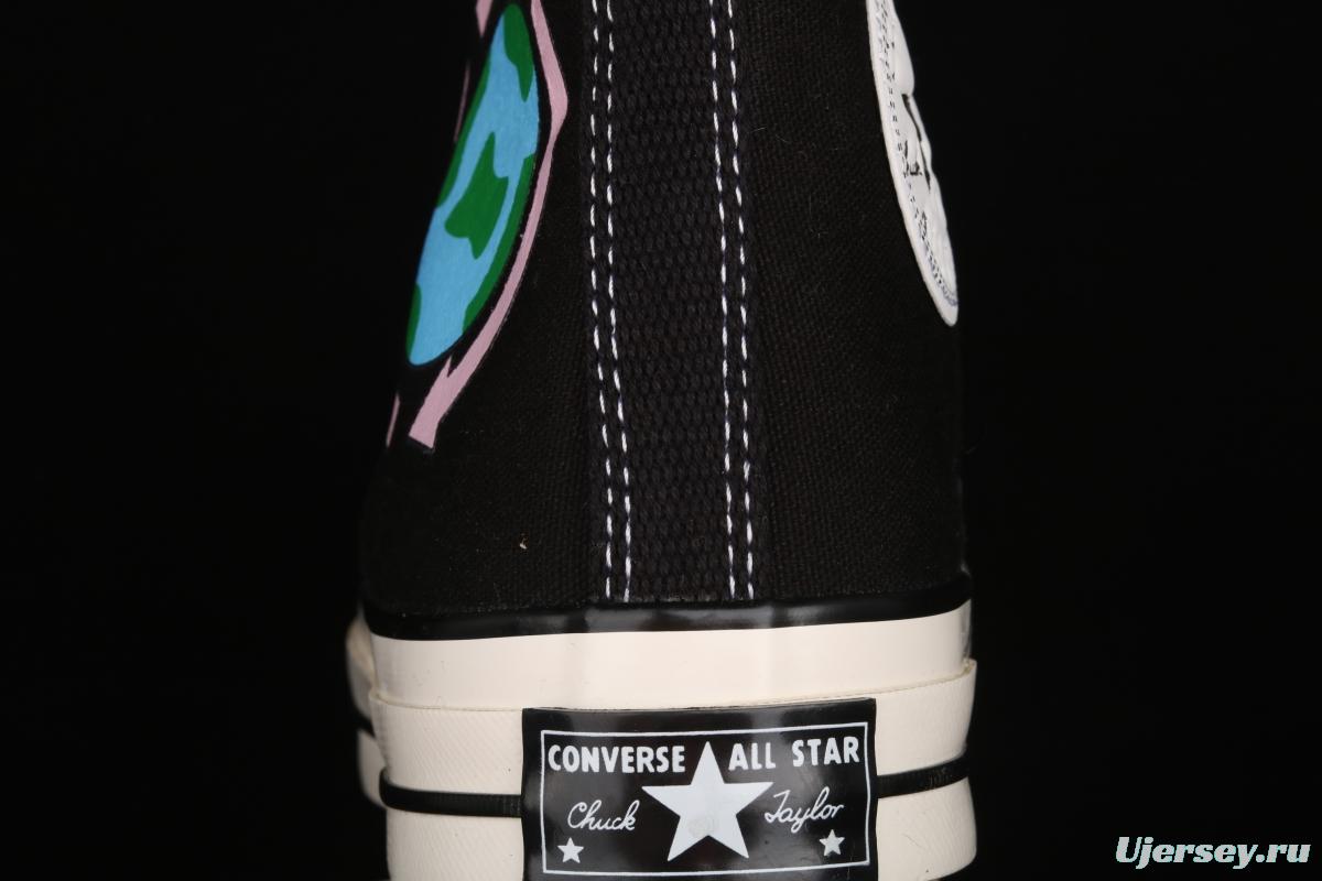 Converse Chuck Taylor All Star Seek Peace Hi Star Classic High Top Series Leisure Vulcanized Board shoes 162050C