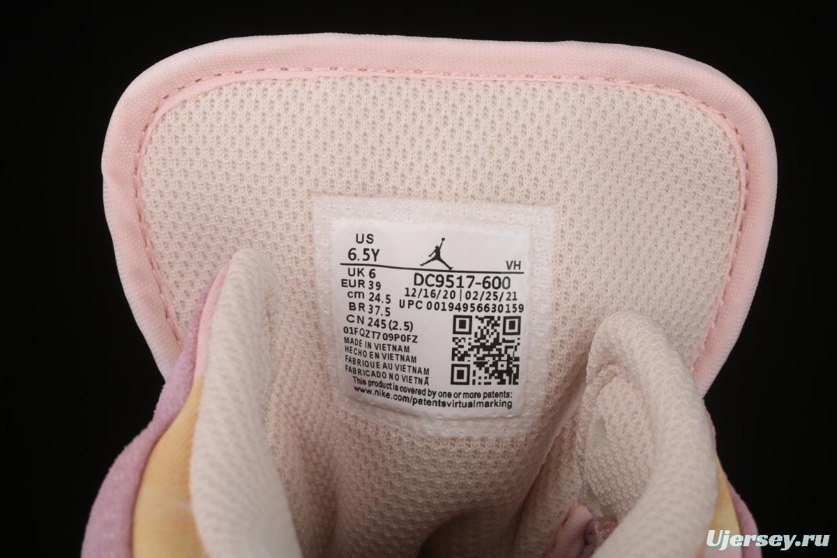 Air Jordan 1 Mid Junior Women's Powder Zhongbang Basketball shoes DC9517-600