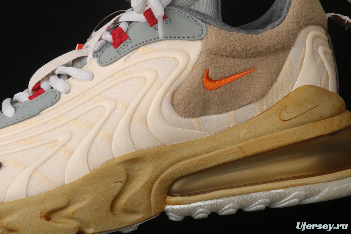 Travis Scott x NIKE Air Max 270React TS co-branded half-palm air cushion running shoes CT2864-200