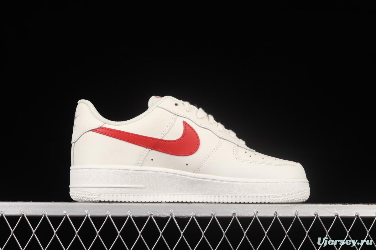 NIKE Air Force 1x 07 Low Air Force White and Red low-top Leisure Board shoes 315115-126