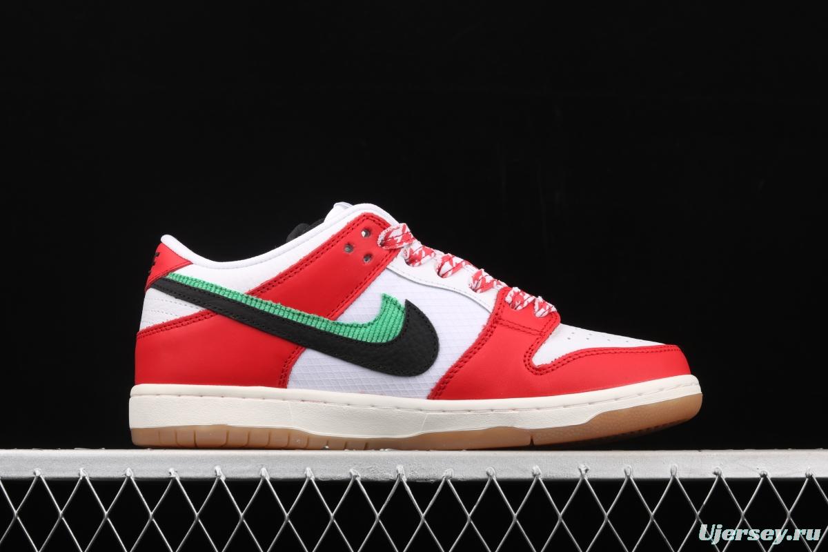 Frame Skate x NIKE SB DUNK Low Habibi white and red double hook dunk series retro low side leisure sports skateboard shoes CT2550-600