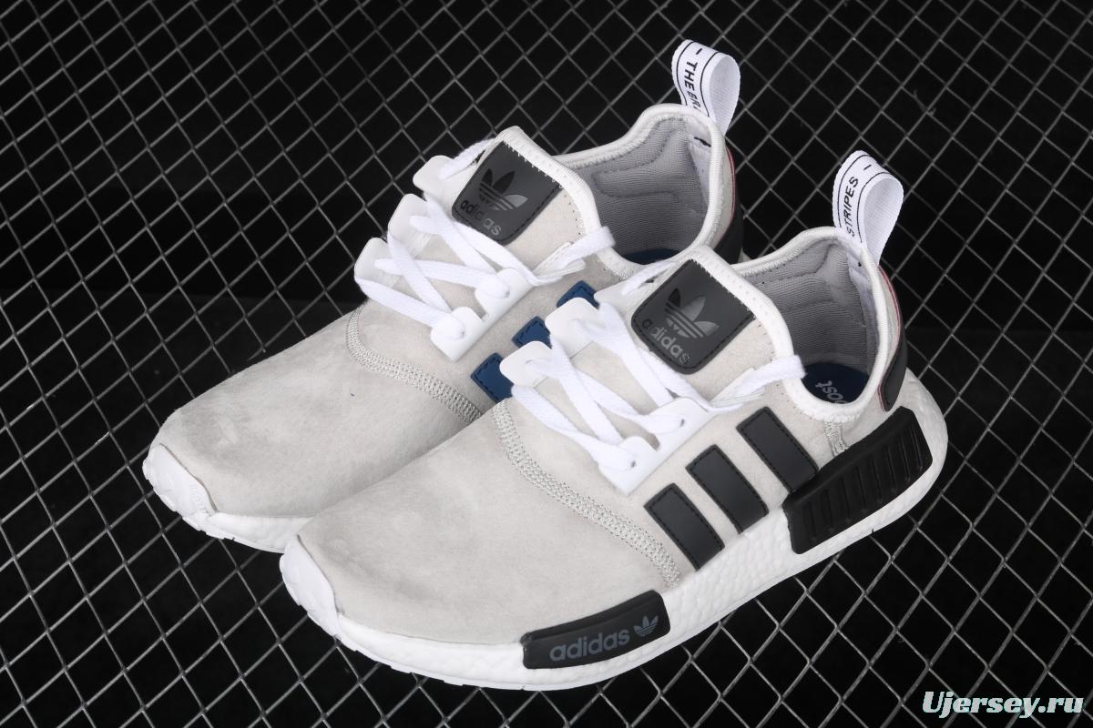 Adidas NMD_R1 B97418 pig leather gray running shoes