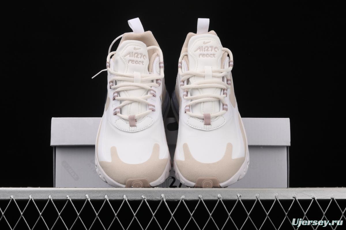 NIKE Air Max 270React new high-frequency mesh hollowing out function half-palm air cushion running shoes CJ0619-102