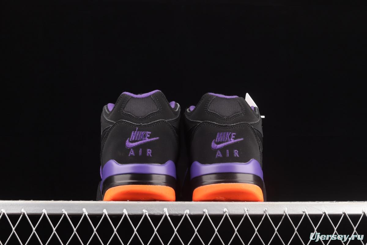 NIKE Air Flight 89 black and purple air cushion basketball shoes CU4838-001